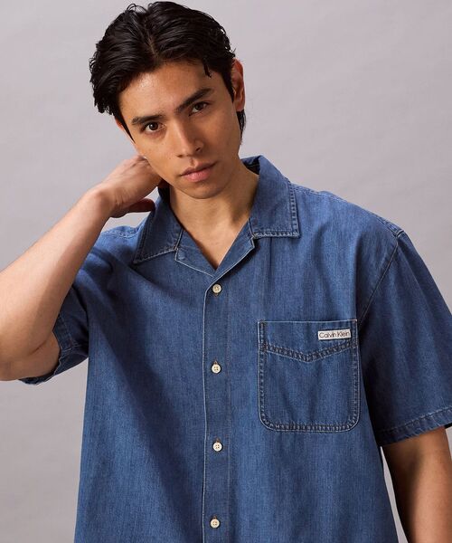 Calvin Klein(カルバン・クライン)の「デニム シャツ(シャツ/ブラウス・メンズ・ブルー・M/L/S/XL)」の5枚目の写真