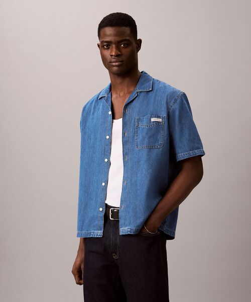 Calvin Klein(カルバン・クライン)の「デニム シャツ(シャツ/ブラウス・メンズ・ブルー・M/L/S/XL)」の7枚目の写真