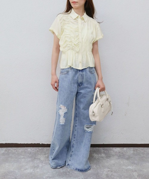 archives(アルシーヴ)の「【一枚でサマになる】ランダムシャーリングシャツ(シャツ/ブラウス・レディース・イエロー/ピンク/ブルー・MEDIUM)」の11枚目の写真