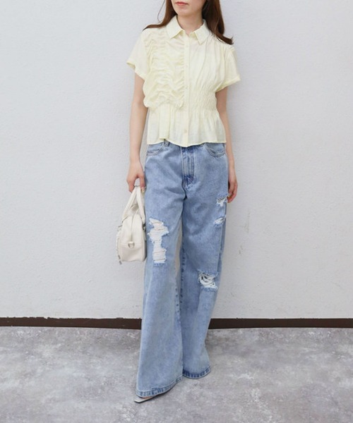 archives(アルシーヴ)の「【一枚でサマになる】ランダムシャーリングシャツ(シャツ/ブラウス・レディース・イエロー/ピンク/ブルー・MEDIUM)」の9枚目の写真