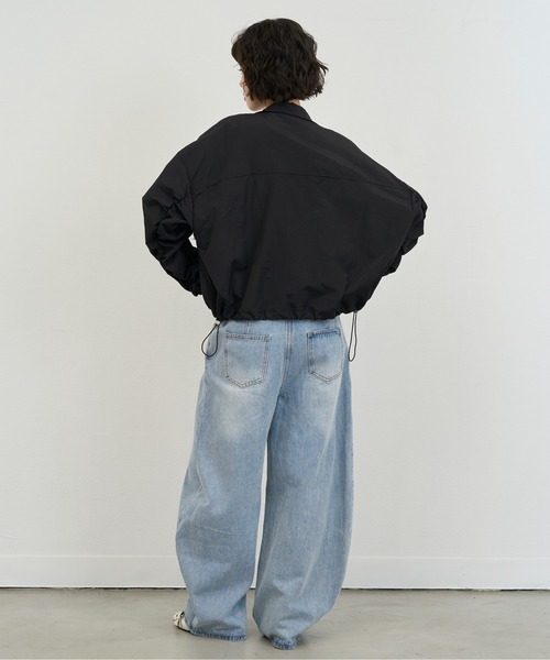 NUJOH(ヌゾ)の「Light Zip-Up Shirring Jacket / ライトジップアップシャーリングジャケット(ブルゾン・レディース・ホワイト/グレー/ブラック・FREE)」の16枚目の写真