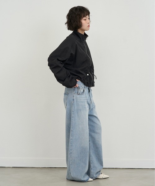 NUJOH(ヌゾ)の「Light Zip-Up Shirring Jacket / ライトジップアップシャーリングジャケット(ブルゾン・レディース・ホワイト/グレー/ブラック・FREE)」の20枚目の写真