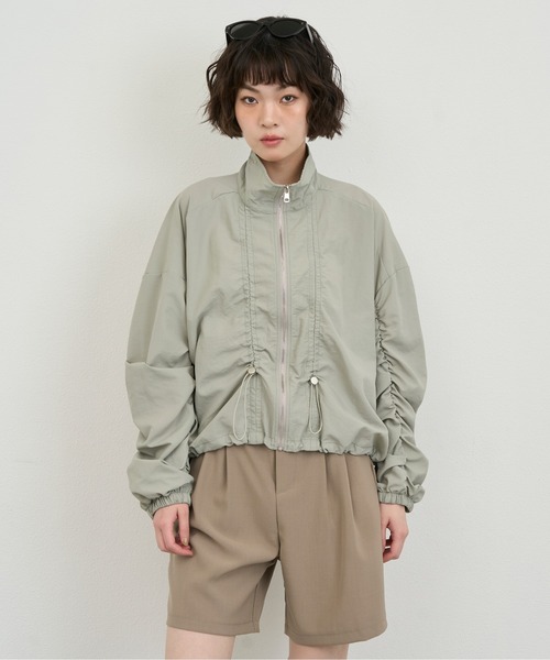 NUJOH(ヌゾ)の「Light Zip-Up Shirring Jacket / ライトジップアップシャーリングジャケット(ブルゾン・レディース・ホワイト/グレー/ブラック・FREE)」の22枚目の写真