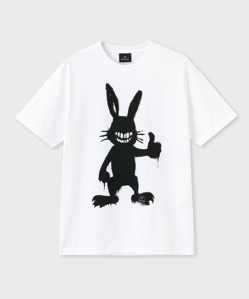 PS Paul Smith（ピーエスポールスミス）の「“Silhouette Bunny” 半袖Tシャツ【162555 011R】（Tシャツ/カットソー・メンズ・ホワイト/ブラック・XX-LARGE/X-LARGE/LARGE/MEDIUM/SMALL）」の2枚目の写真