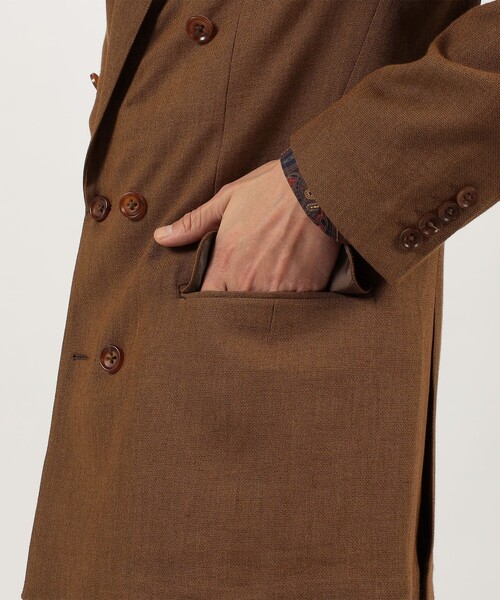 TOMORROWLAND （トゥモローランド）の「ウールリネンメッシュシャンブレー ダブルブレステッド6Bジャケット（テーラードジャケット・メンズ・カーキ/テラコッタ・44/46/48/50）」の11枚目の写真