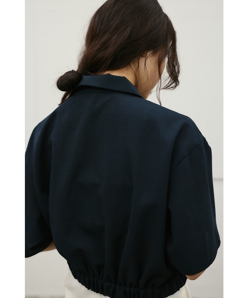 STYLEMIXER(スタイルミキサー)の「フラワーエンブロイダリージップシャツ(シャツ/ブラウス・レディース・ホワイト/ネイビー/ベージュ・FREE)」の8枚目の写真