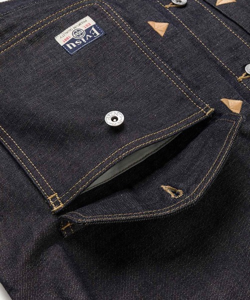 EVISU（エヴィス）の「"HT, LEOPARD EMB. DENIM  JACKET"（デニムジャケット・メンズ・インディゴブルー・LARGE/MEDIUM）」の6枚目の写真