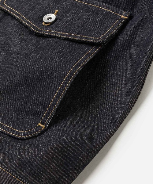EVISU（エヴィス）の「"HT, LEOPARD EMB. DENIM  JACKET"（デニムジャケット・メンズ・インディゴブルー・LARGE/MEDIUM）」の7枚目の写真