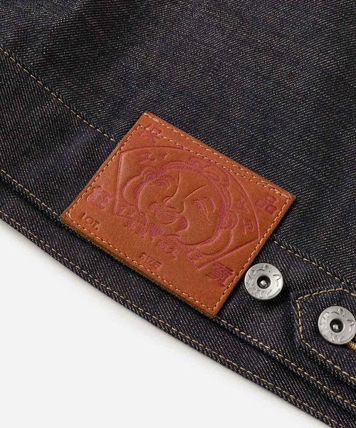 EVISU（エヴィス）の「"HT, LEOPARD EMB. DENIM  JACKET"（デニムジャケット・メンズ・インディゴブルー・LARGE/MEDIUM）」の12枚目の写真