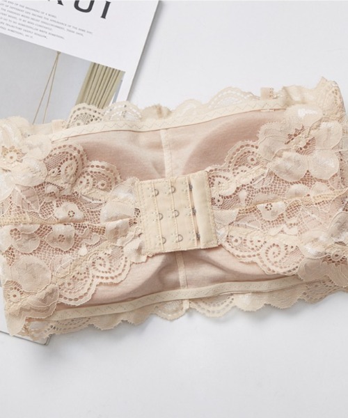 yuue' ( wear )（ユーイ）の「カップ付きレースブラトップ（チューブトップ・レディース・ベージュ/ホワイト/ブラック・FREE）」の10枚目の写真