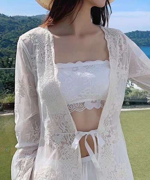 yuue' ( wear )（ユーイ）の「カップ付きレースブラトップ（チューブトップ・レディース・ベージュ/ホワイト/ブラック・FREE）」の20枚目の写真