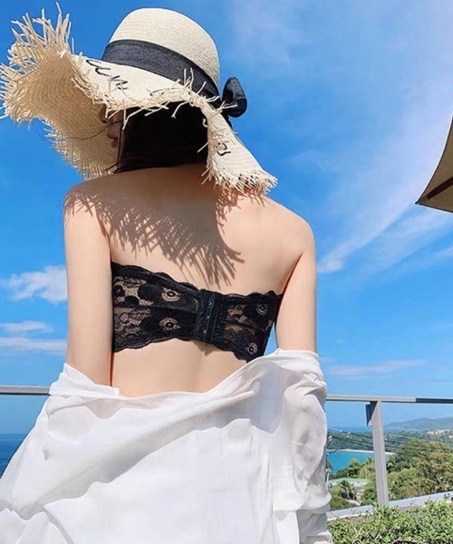 yuue' ( wear )（ユーイ）の「カップ付きレースブラトップ（チューブトップ・レディース・ベージュ/ホワイト/ブラック・FREE）」の19枚目の写真