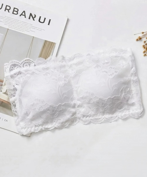 yuue' ( wear )（ユーイ）の「カップ付きレースブラトップ（チューブトップ・レディース・ベージュ/ホワイト/ブラック・FREE）」の7枚目の写真