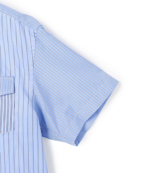 J.PRESS YORK STREET（ジェイプレスヨークストリート）の「【UNISEX】クレイジーパターン ストライプシャツ（シャツ/ブラウス・メンズ・サックスブルー系8/ブルー系8・SMALL/MEDIUM/LARGE）」の5枚目の写真
