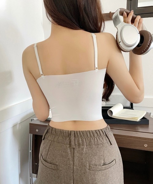 yuue' ( wear )（ユーイ）の「カップ付きレースキャミソール（キャミソール・レディース・ブラック/ホワイト・FREE）」の5枚目の写真