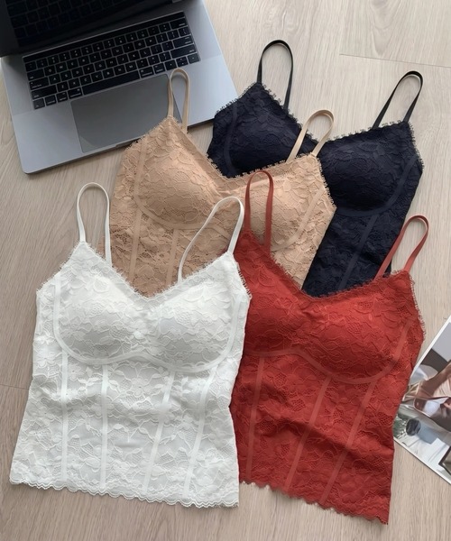 yuue' ( wear )（ユーイ）の「カップ付きレースキャミソール（キャミソール・レディース・ブラック/ホワイト・FREE）」の19枚目の写真