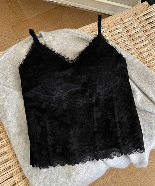 yuue' ( wear )（ユーイ）の「カップ付きレースキャミソール（キャミソール・レディース・ブラック/ホワイト・FREE）」の17枚目の写真