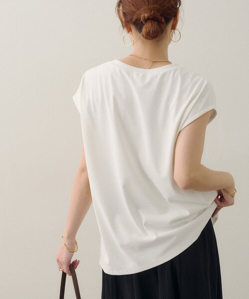 DISCOAT(ディスコート)の「【Noka/汗染み防止】フォトプリントフレンチTシャツ(Tシャツ/カットソー・レディース・オフホワイト/チャコールグレー/ホワイト・FREE)」の17枚目の写真