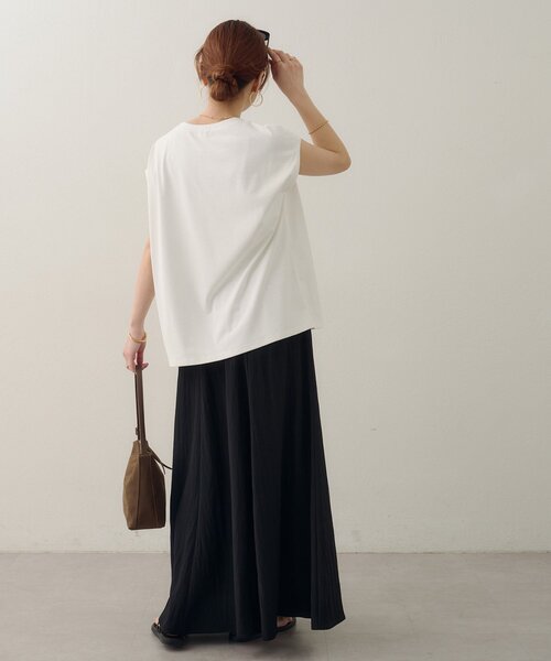 DISCOAT(ディスコート)の「【Noka/汗染み防止】フォトプリントフレンチTシャツ(Tシャツ/カットソー・レディース・オフホワイト/チャコールグレー/ホワイト・FREE)」の20枚目の写真