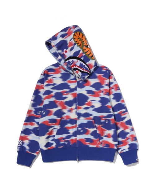 A BATHING APE(アベイシングエイプ)の「SCREEN CAMO SHARK FULL ZIP HOODIE(パーカー・レディース・マルチ/ブルー・SMALL/MEDIUM)」の3枚目の写真