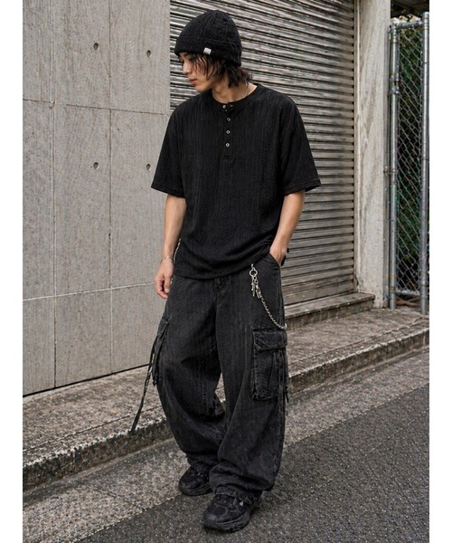 CERCA(チェルカ)の「【Bls】 【ZM】【Bling Leads】ランダムテレコ ヘンリーネックTEE(Tシャツ/カットソー・メンズ・ブラウン/グレイッシュベージュ/ブラック/チャコール・L/M)」の5枚目の写真