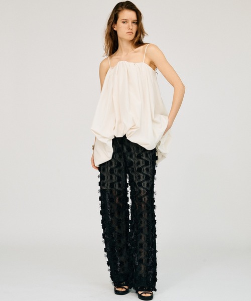 PRANK PROJECT（プランクプロジェクト）の「フラワーメッシュパンツ / Flower Mesh Pants（その他パンツ・レディース・ホワイト/ブラック・36/38）」の4枚目の写真