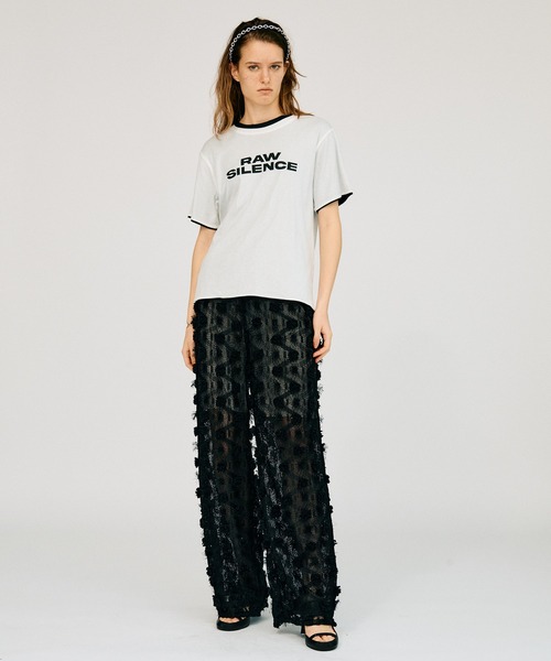 PRANK PROJECT（プランクプロジェクト）の「フラワーメッシュパンツ / Flower Mesh Pants（その他パンツ・レディース・ホワイト/ブラック・36/38）」の5枚目の写真