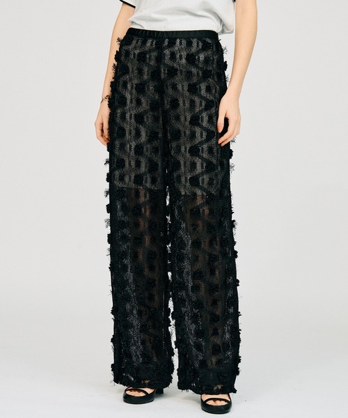 PRANK PROJECT（プランクプロジェクト）の「フラワーメッシュパンツ / Flower Mesh Pants（その他パンツ・レディース・ホワイト/ブラック・36/38）」の10枚目の写真