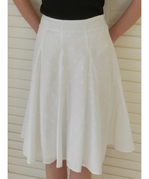 Sora flower laced skirt (white)