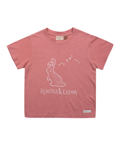 BEACHESAND CREAM KIDS(ビーチスアンドクリームキッズ)の「ホップ 半袖Tシャツ インディピンク(Tシャツ/カットソー・レディース・ピンク・SMALL/MEDIUM/LARGE)」の1枚目の写真