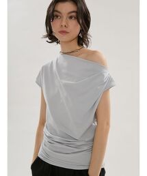 emmi | 【ICEDFABRIC+®】ワンショルドレープカットソー/接触冷感(Tシャツ/カットソー)