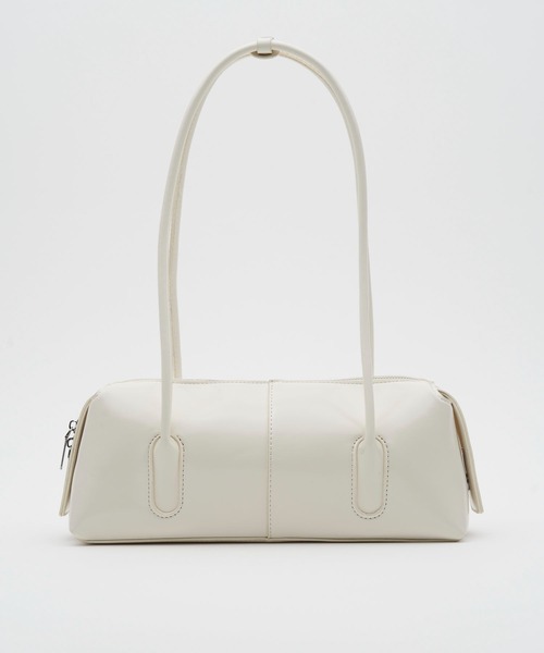 SOEMIN(ソミン)の「Horizontal bag/スクエア ロングハンドルバッグ(ハンドバッグ・レディース・アイボリー/ブラック/パープル・FREE)」の10枚目の写真
