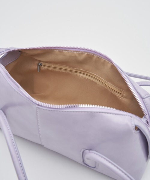 SOEMIN(ソミン)の「Horizontal bag/スクエア ロングハンドルバッグ(ハンドバッグ・レディース・アイボリー/ブラック/パープル・FREE)」の6枚目の写真