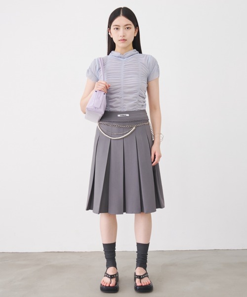 SOEMIN(ソミン)の「Horizontal bag/スクエア ロングハンドルバッグ(ハンドバッグ・レディース・アイボリー/ブラック/パープル・FREE)」の20枚目の写真