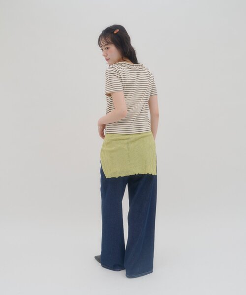 DISCOAT（ディスコート）の「【umm.】前立てフリルカーディガン（Tシャツ/カットソー・レディース・ネイビー/サックスブルー/レッド/アイボリー・FREE）」の21枚目の写真