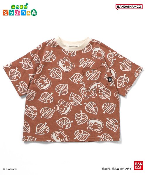 BREEZE(ブリーズ)の「あつまれ どうぶつの森 総柄ポケットTシャツ(Tシャツ/カットソー・キッズ・レインボー/ブラウン/イエロー・80/90/100/110/120/130/140)」の9枚目の写真