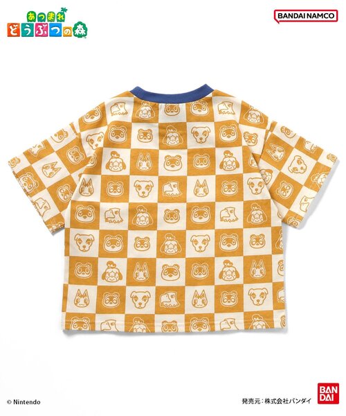 BREEZE(ブリーズ)の「あつまれ どうぶつの森 総柄ポケットTシャツ(Tシャツ/カットソー・キッズ・レインボー/ブラウン/イエロー・80/90/100/110/120/130/140)」の7枚目の写真