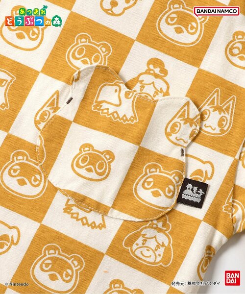 BREEZE(ブリーズ)の「あつまれ どうぶつの森 総柄ポケットTシャツ(Tシャツ/カットソー・キッズ・レインボー/ブラウン/イエロー・80/90/100/110/120/130/140)」の5枚目の写真
