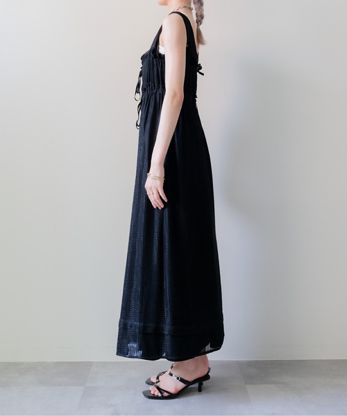 DOLLUPOOPS(ドールアップウップス)の「Gather Camisole Dress(ギャザーキャミワンピース)(ワンピース・レディース・オフホワイト/ブラック・FREE)」の12枚目の写真