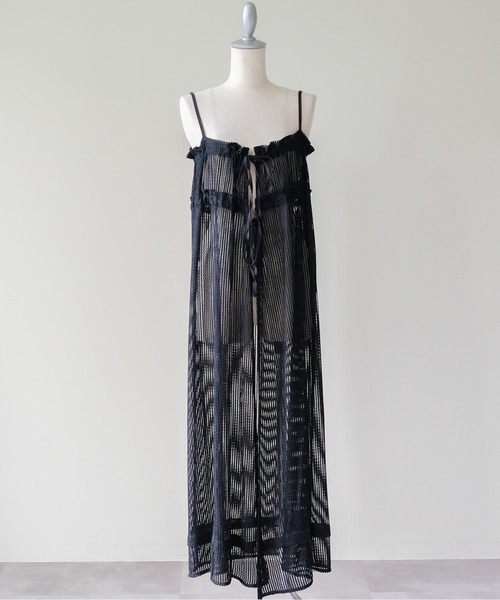 DOLLUPOOPS(ドールアップウップス)の「Gather Camisole Dress(ギャザーキャミワンピース)(ワンピース・レディース・オフホワイト/ブラック・FREE)」の16枚目の写真