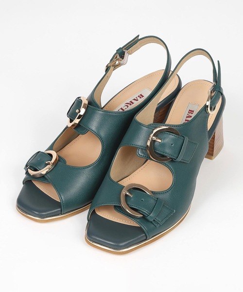 BARCLAY(バークレー)の「BARCLAY(バークレー)カジュアルヒールサンダル(サンダル・レディース・グリーン/アイボリー/ブラック・22cm/22.5cm/23cm/23.5cm/24cm/24.5cm)」の1枚目の写真