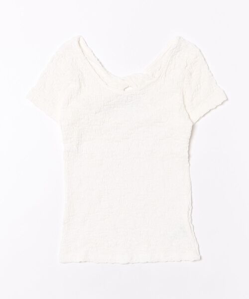 ANAP(アナップ)の「*バックツイストオープントップス(Tシャツ/カットソー・レディース・ホワイト/ブラック/ピンク・F)」の1枚目の写真