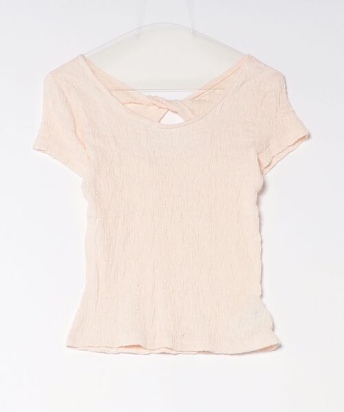 ANAP(アナップ)の「*バックツイストオープントップス(Tシャツ/カットソー・レディース・ホワイト/ブラック/ピンク・F)」の3枚目の写真