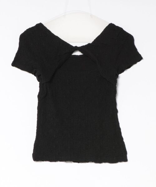 ANAP(アナップ)の「*バックツイストオープントップス(Tシャツ/カットソー・レディース・ホワイト/ブラック/ピンク・F)」の4枚目の写真