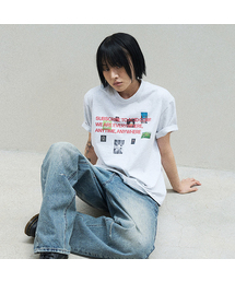 SLOWACID（スローアシッド）の「PHOTODUMP 半袖Tシャツ [メランジグレー]（Tシャツ/カットソー）」