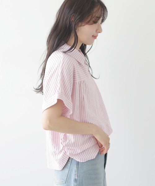 La-gemme（ラジェム）の「ドルマリンスリーブシャツブラウス（シャツ/ブラウス・レディース・ピンク/イエロー/ブルー・フリー）」の18枚目の写真