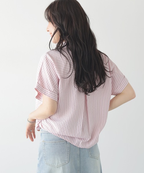 La-gemme（ラジェム）の「ドルマリンスリーブシャツブラウス（シャツ/ブラウス・レディース・ピンク/イエロー/ブルー・フリー）」の7枚目の写真