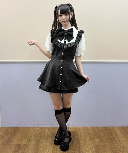Secret Honey(シークレットハニー)の「ハートフロッキーセットアップ(セットアップ・レディース・グレー/ピンク/ブラック・MEDIUM)」の19枚目の写真