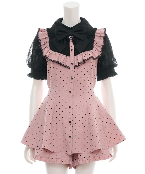 Secret Honey(シークレットハニー)の「ハートフロッキーセットアップ(セットアップ・レディース・グレー/ピンク/ブラック・MEDIUM)」の10枚目の写真