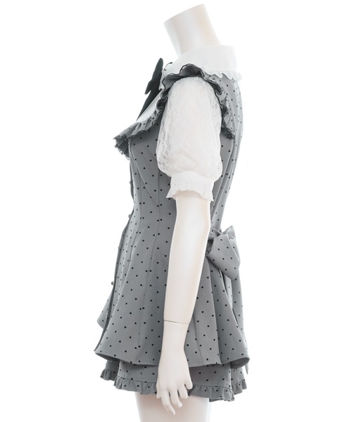 Secret Honey(シークレットハニー)の「ハートフロッキーセットアップ(セットアップ・レディース・グレー/ピンク/ブラック・MEDIUM)」の12枚目の写真